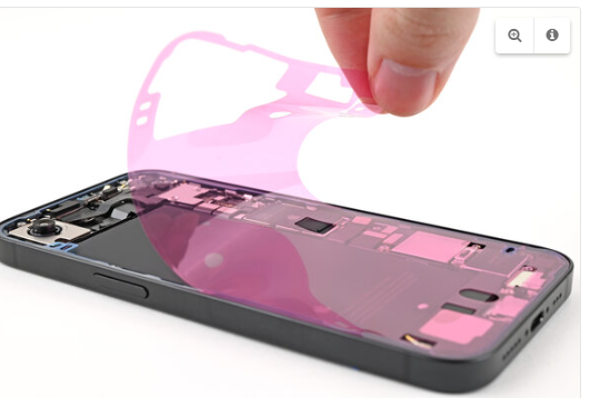 Use the pull tab to peel the pink liner off the frame and expose the secondary blue liners.