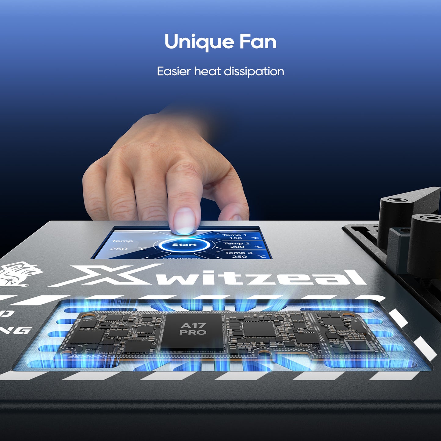 Xwitzeal JR1 7-IN-1 Intelligent Preheating Platform for iPhone X-16 PM/Android