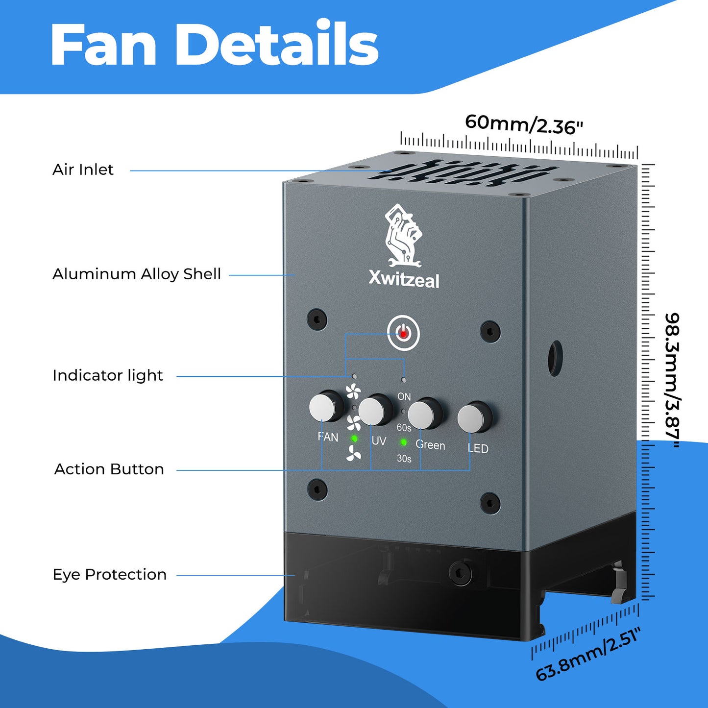 UV Cooling Curing Fan 5-in-1 Repair Tools for Mobile Phone Motherboard