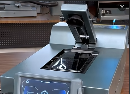 Put the phone on the machine