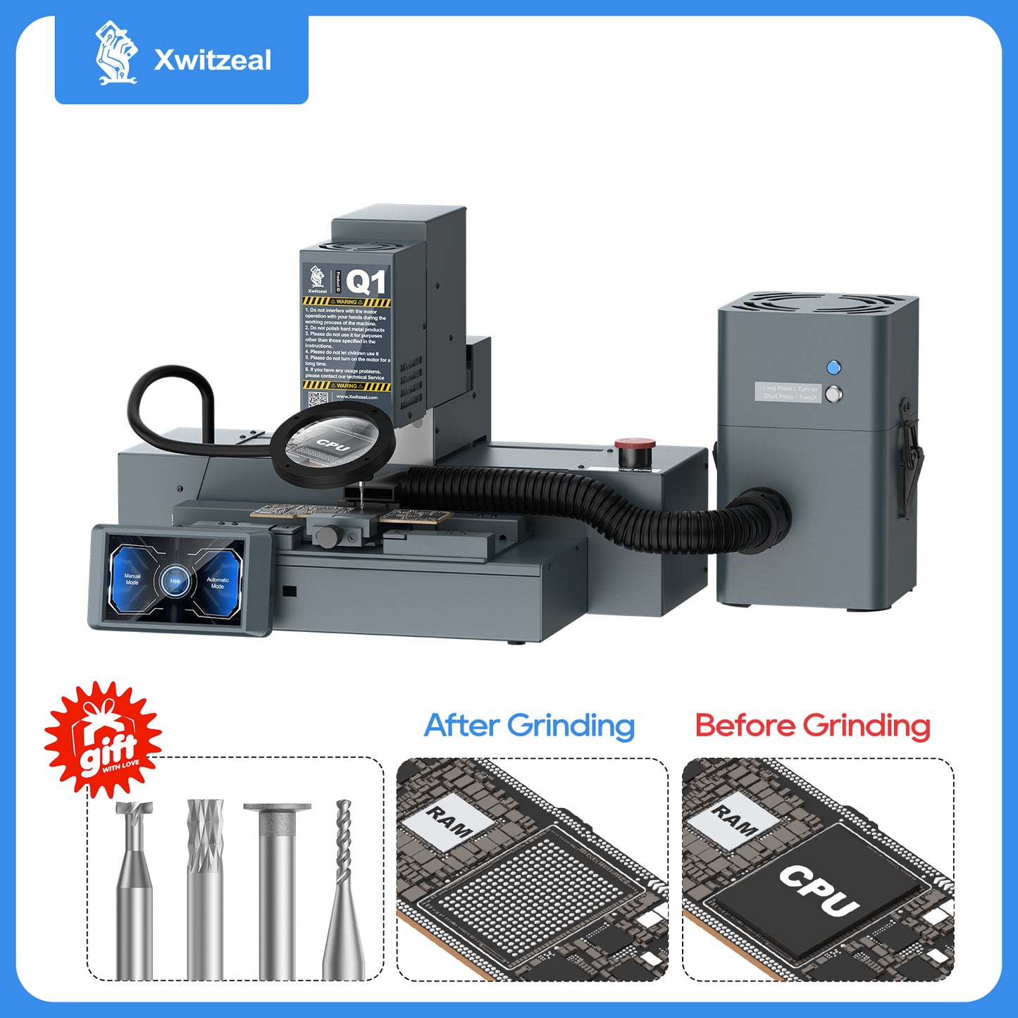 Gen 2 Q1 Automatic IC Chip Grinding Machine 26000 PRM -Xwitzeal