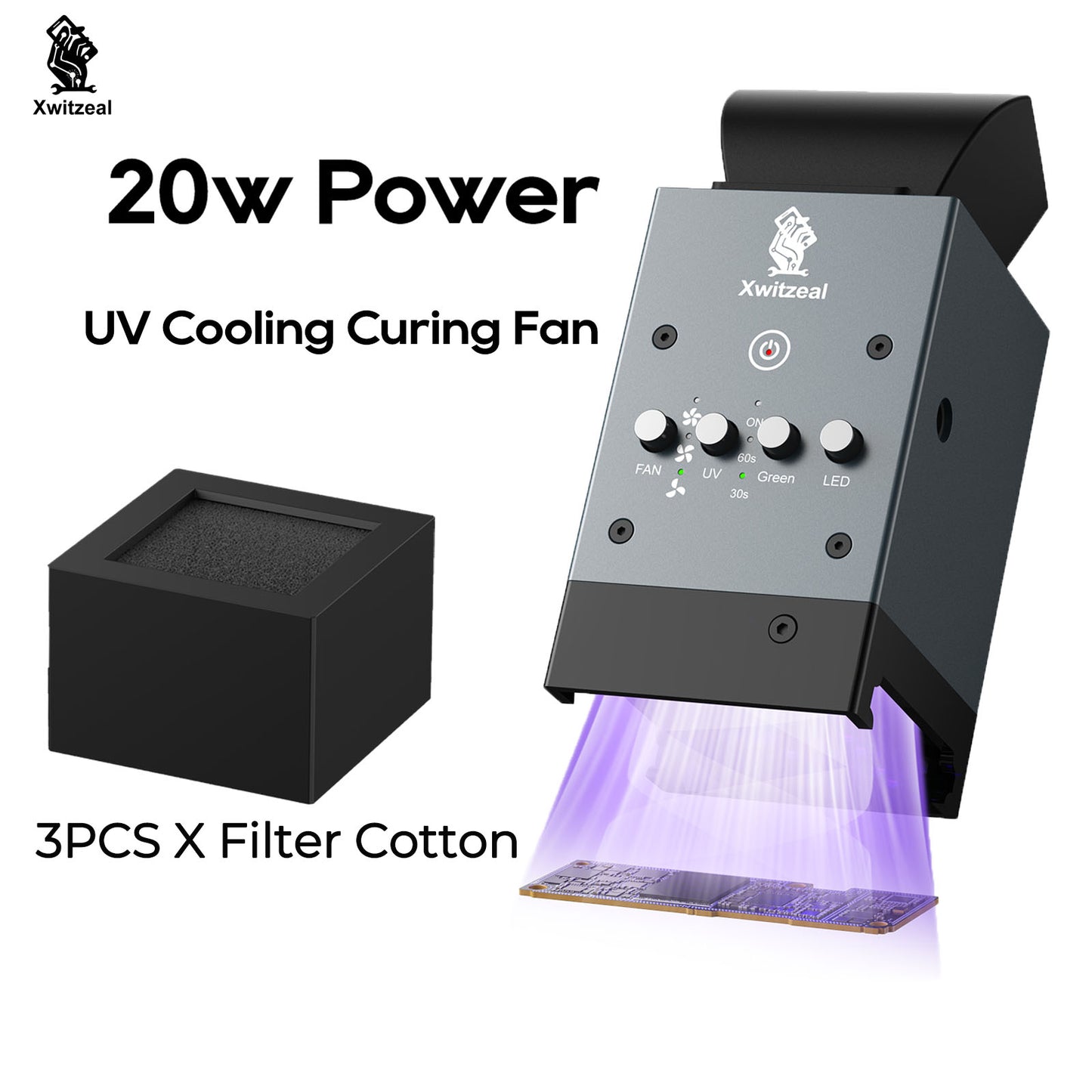 UV Cooling Curing Fan 5-in-1 Repair Tools for Mobile Phone Motherboard Chip