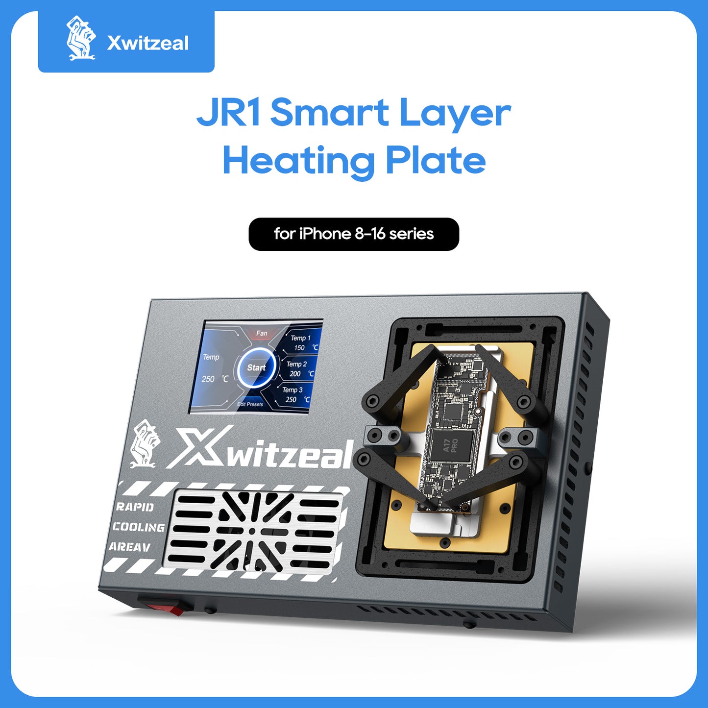 Xwitzeal JR1 7-IN-1 Intelligent Preheating Platform for iPhone X-16 PM/Android