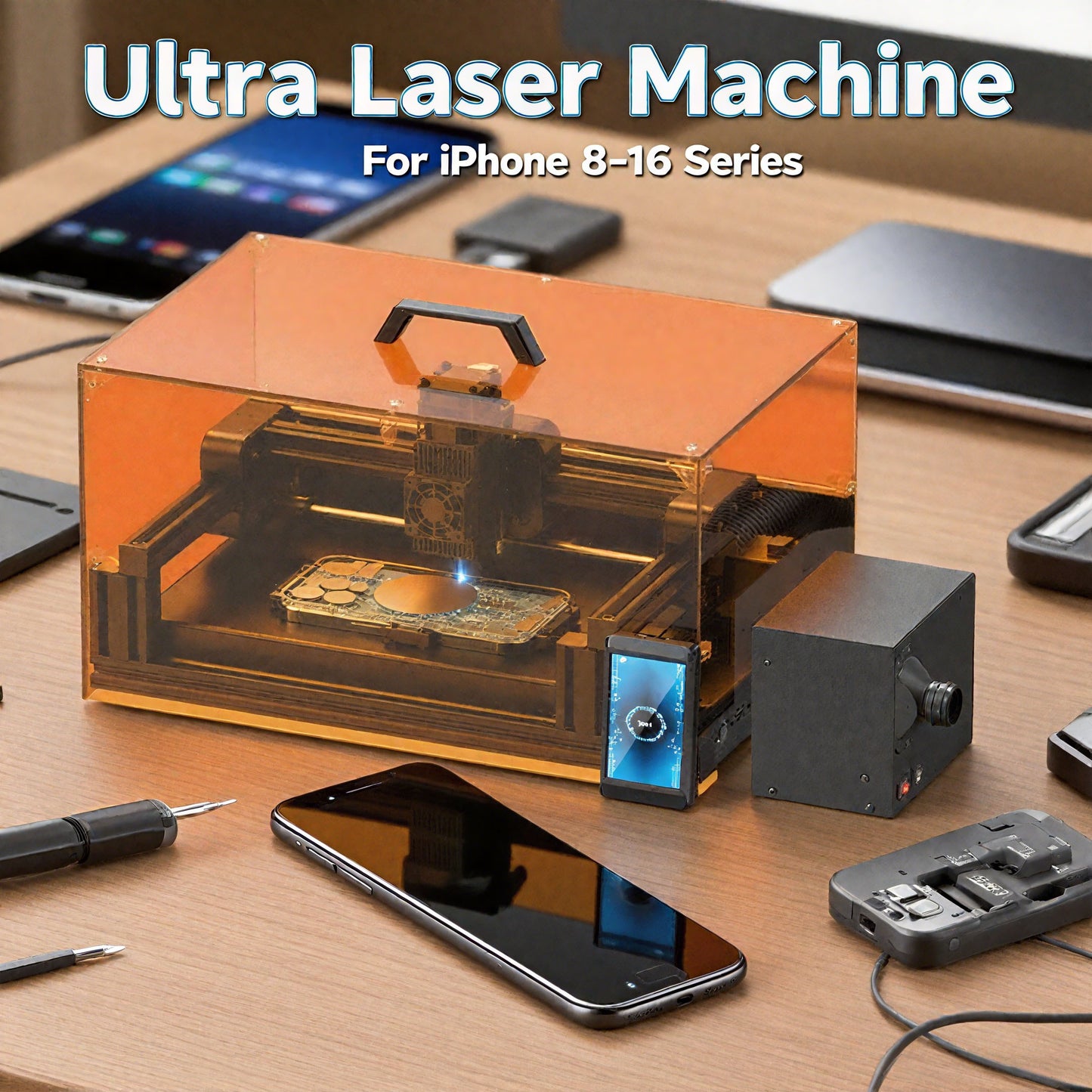 Xwitzeal® V8 Ultra Laser Pro Machine for iPhone 8-16 Back Glass Repair
