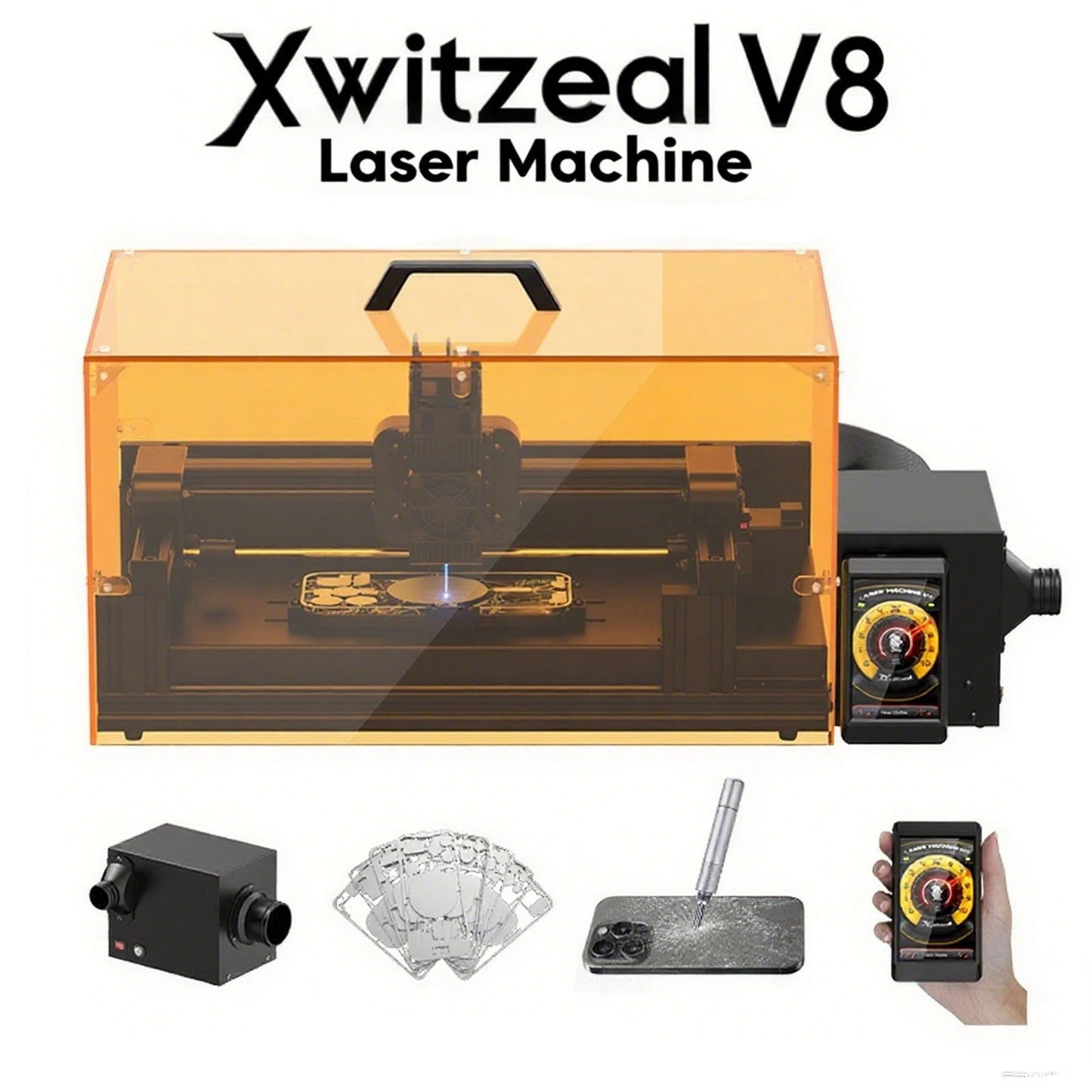 Xwitzeal® V8 Ultra Laser Pro Machine for iPhone 8-16 Back Glass Repair
