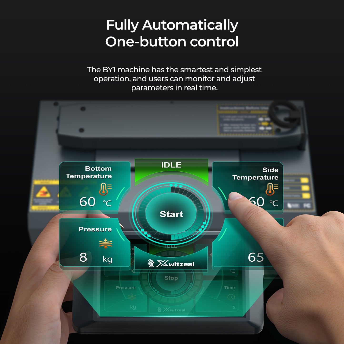 BY1 Automatic Mobile Phone Pressure Retaining Machine for iPhone/Android