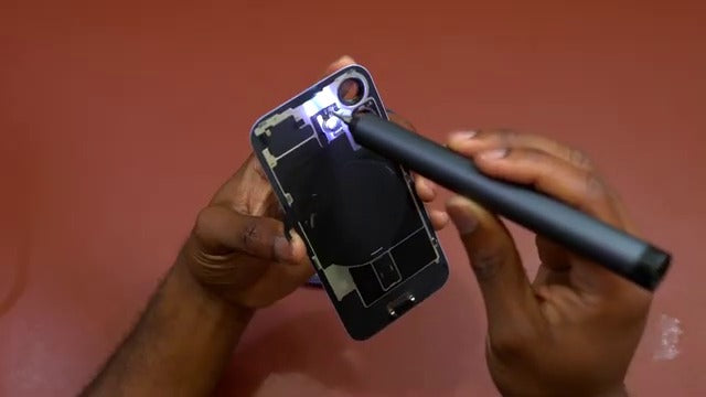 Identify the flex module (coil/flash/ext mic)