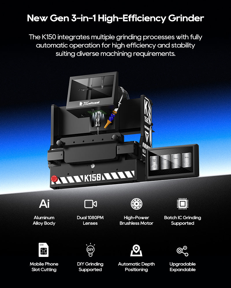 Xwitzeal K150 Precision SIM Card Slot Cutting & PCB Grinding Machine