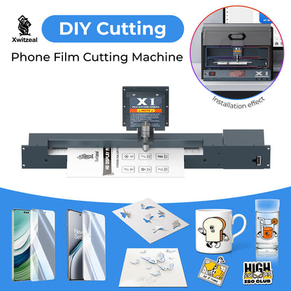 Xwitzeal Mobile Phone Film Cutting Machine, Unlimited Times Back&Front Film Cuts, DIY Smart Cutting Machine Work w/X1 Machine