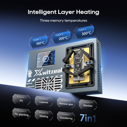Xwitzeal JR1 7-IN-1 Intelligent Preheating Platform for iPhone X-16 PM/Android
