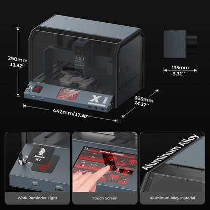 Xwitzeal X1 Laser Machine for iPhone 8-16 Back Glass Removal, 20W Remove Glass Phone Repair&Engraving&Curing Machine W/UV Lamp