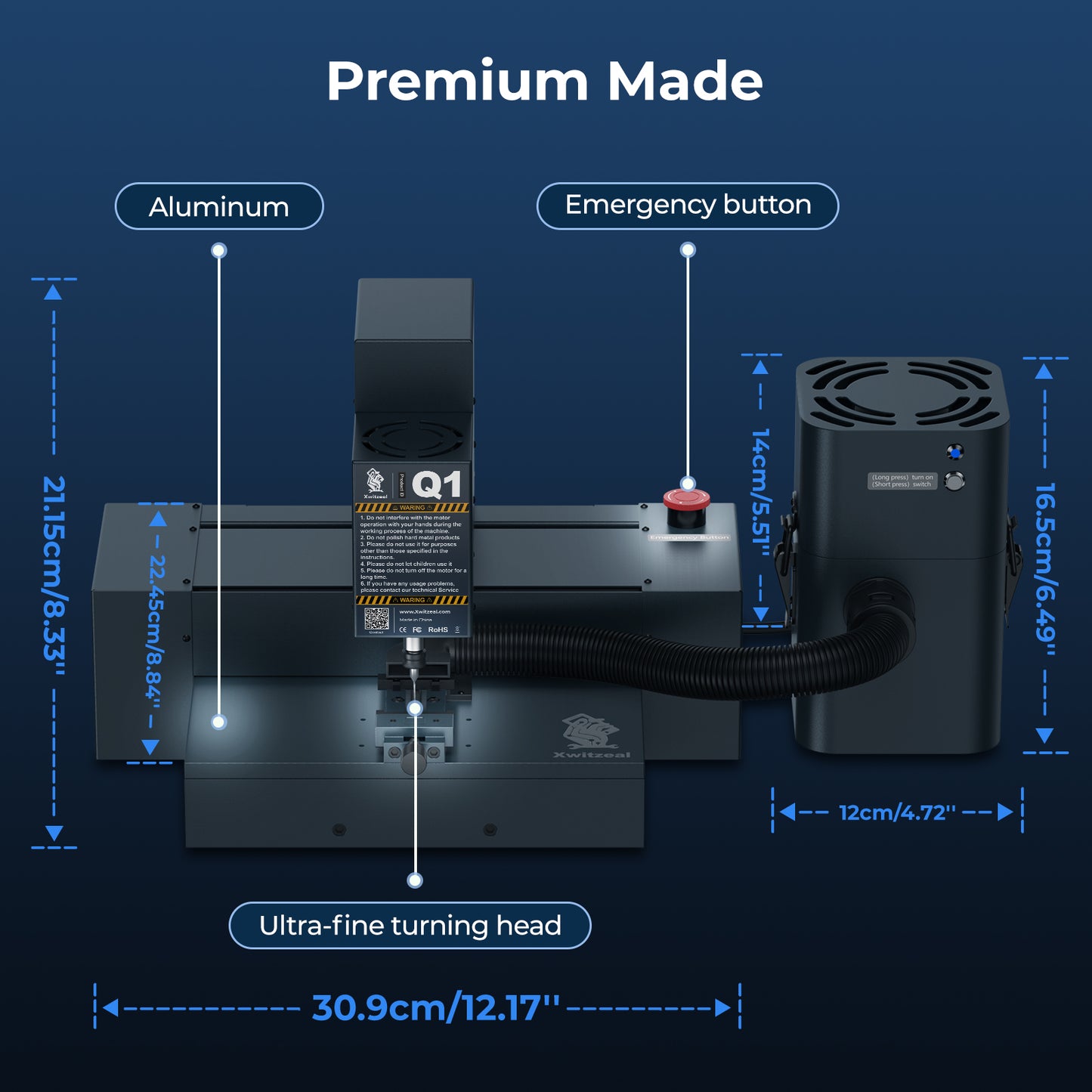 Xwitzeal Q1 Automatic CNC Grinding Machine for Chip/IC/CPU Polishing Sanding