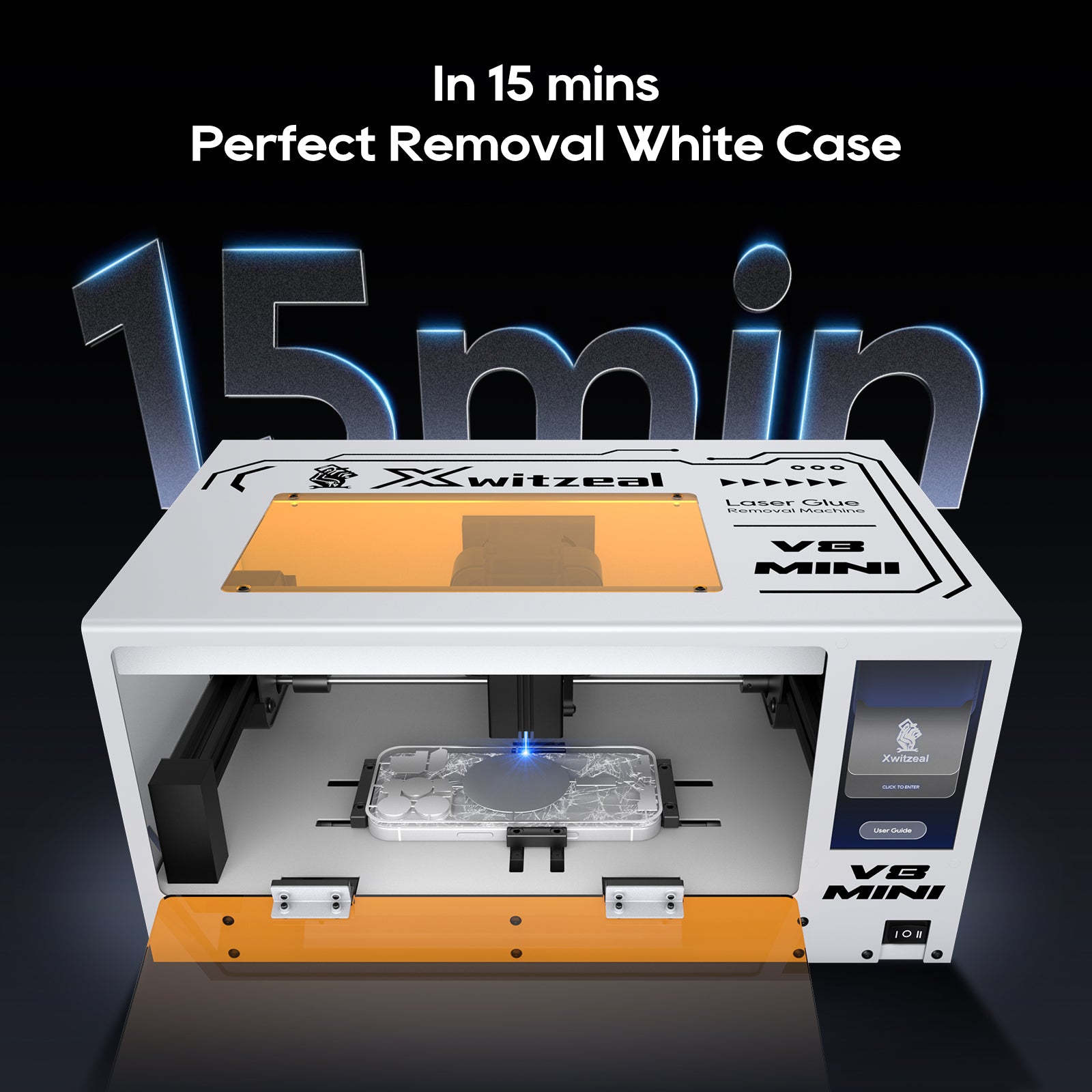 elページです。 Xwitzeal V8MINI Automatic Laser Glue Removal Machine for iPhone