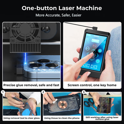 Xwitzeal V3 Back Glass Laser for iPhone 8-15 Repair Machine and Engraving, Air Purifier Included